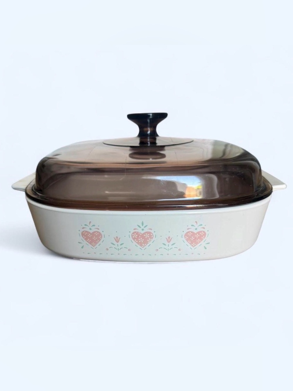 Vintage CorningWare Forever Yours A-10-B 2.5 Liter Dish Amber Pyrex Lid